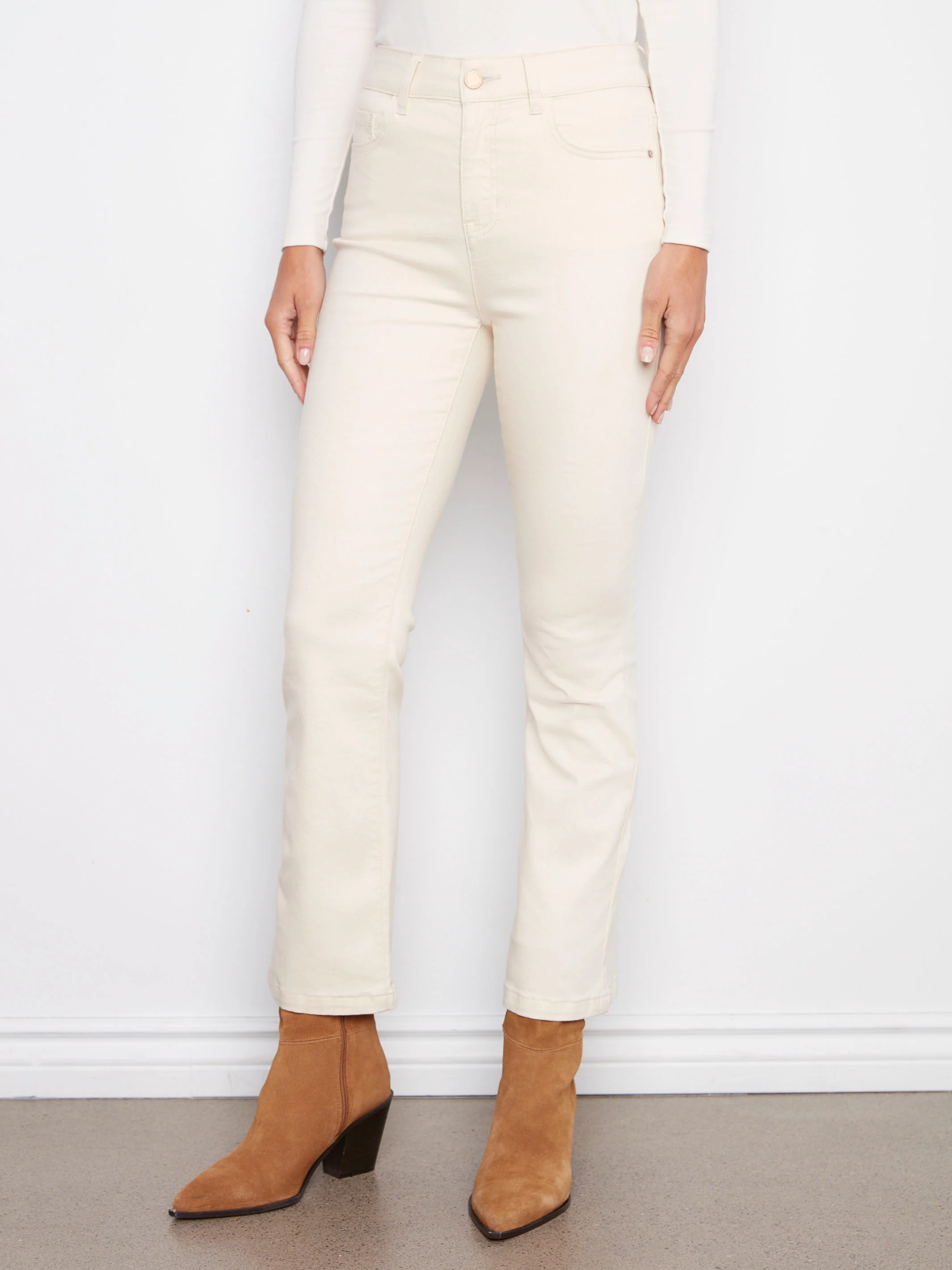 Bootcut Stretch Twill Pants - Natural - Image 8