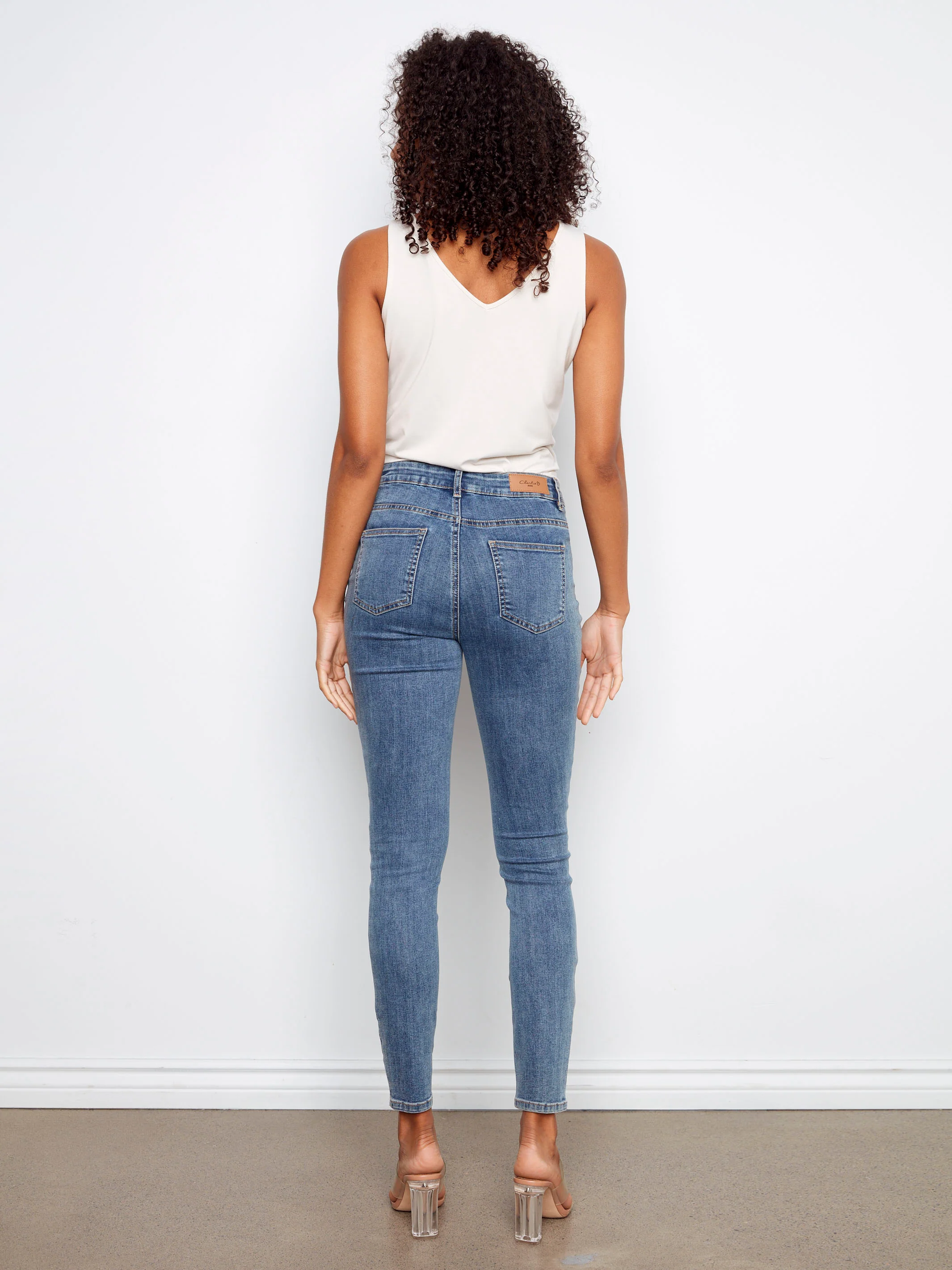 Carine Skinny Jeans - Medium Blue - Image 4