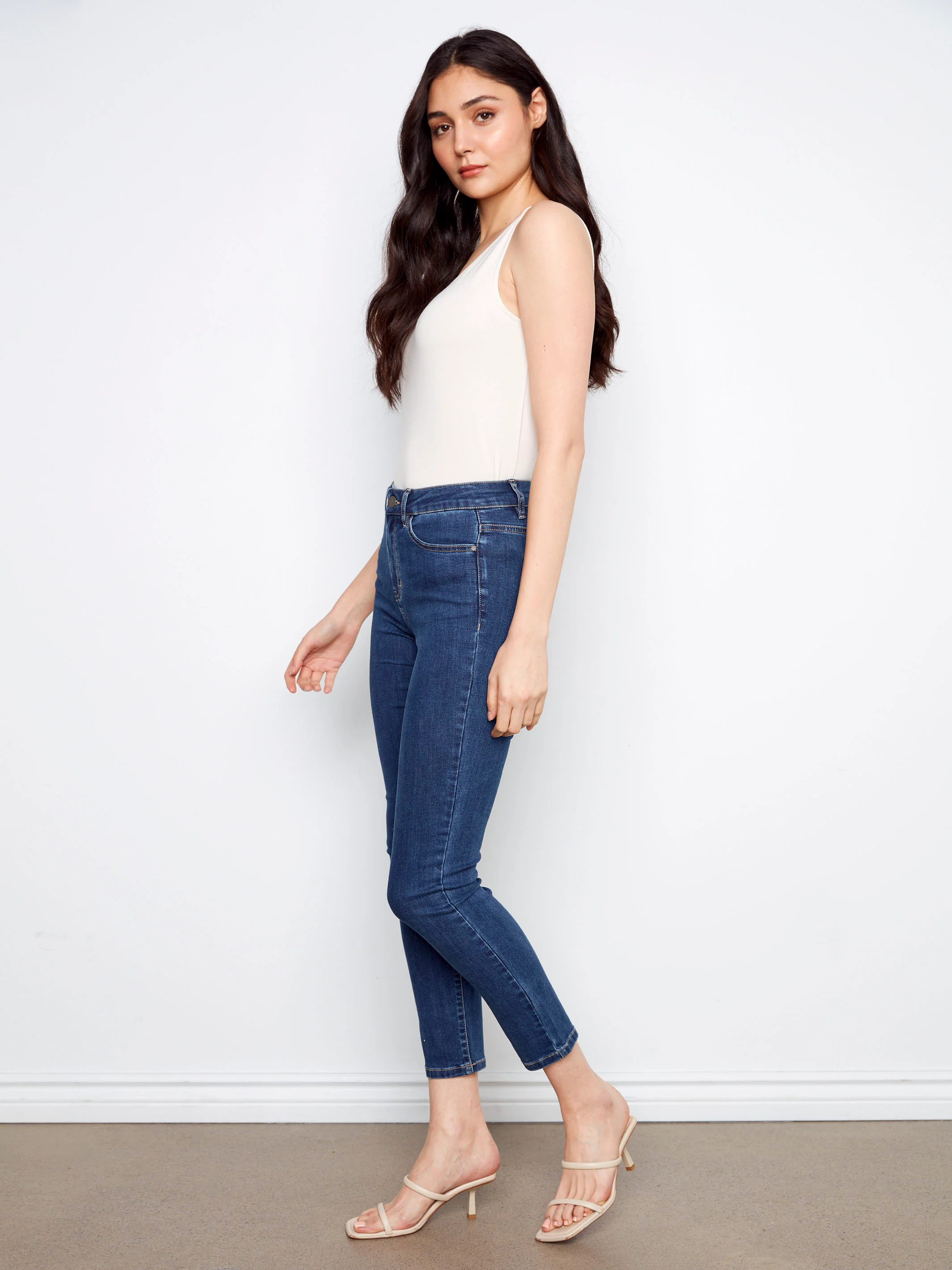 Claudia Slim Leg Jeans - Indigo - Image 3