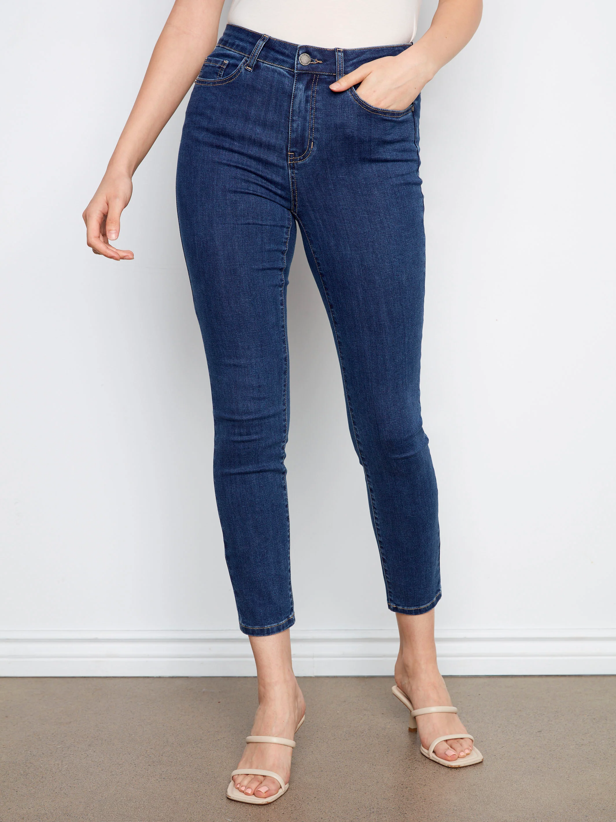 Claudia Slim Leg Jeans - Indigo - Image 6