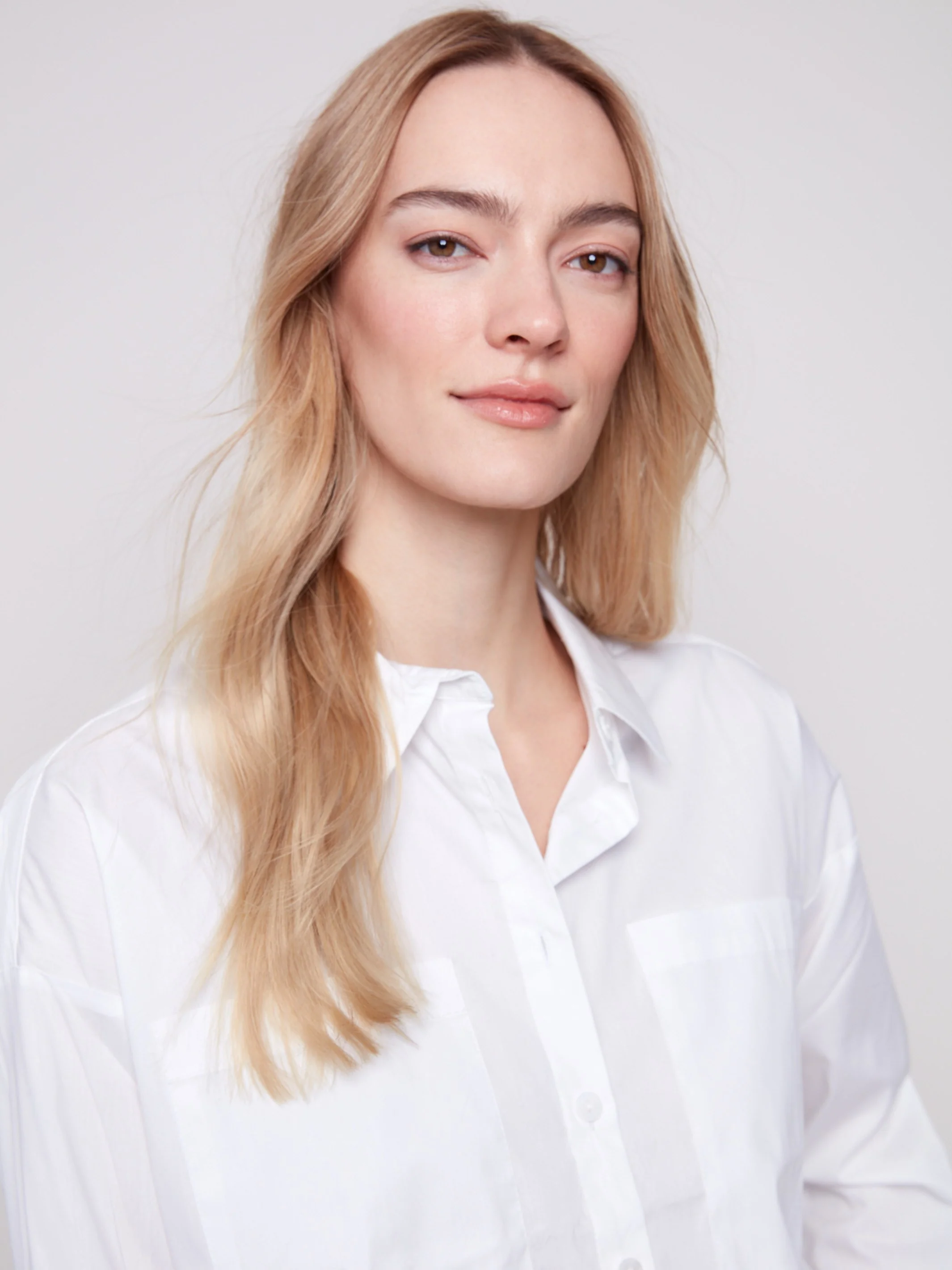 Loose Poplin Shirt - White - Image 4