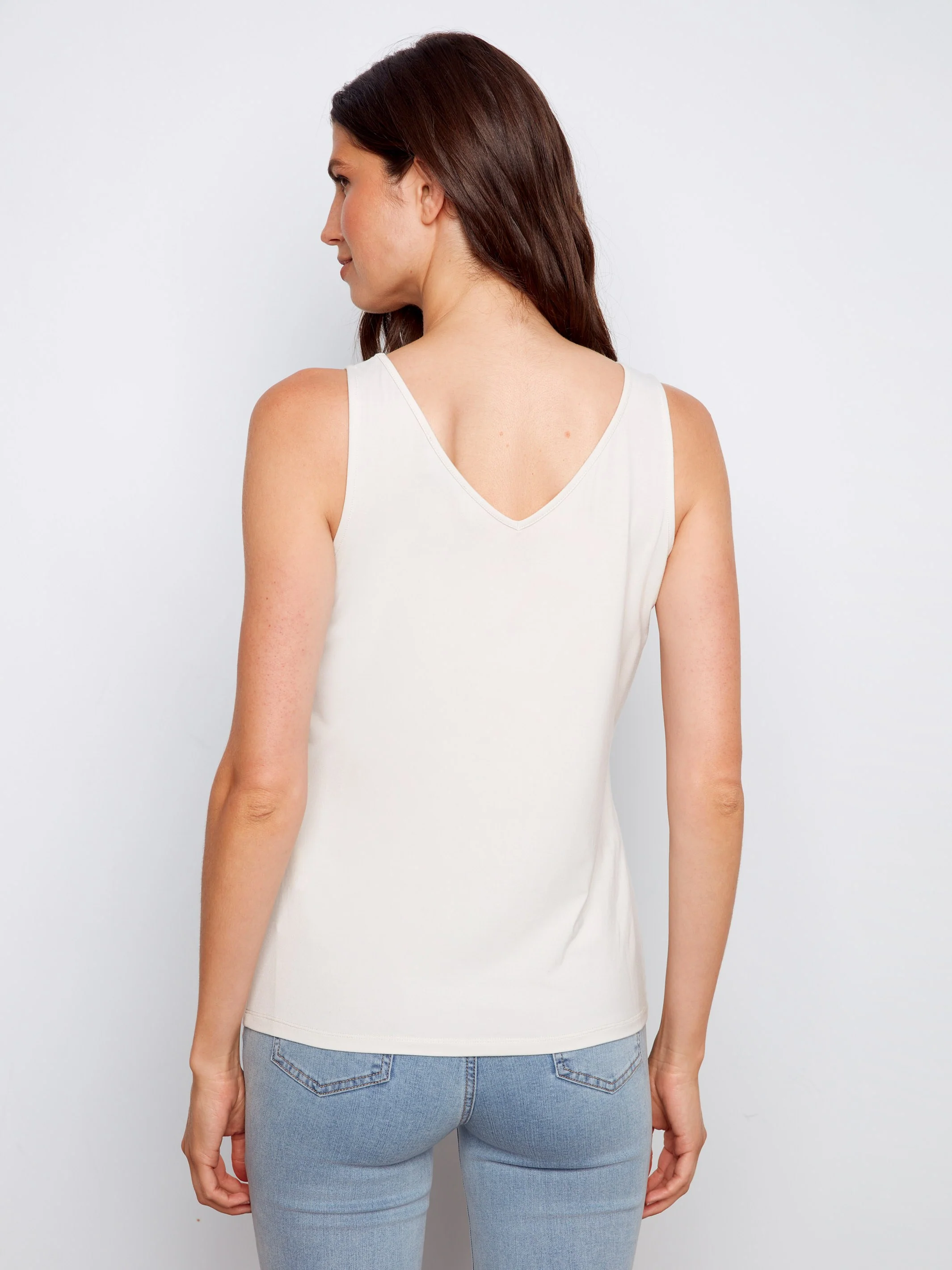 Reversible Bamboo Cami - Greige - Image 6