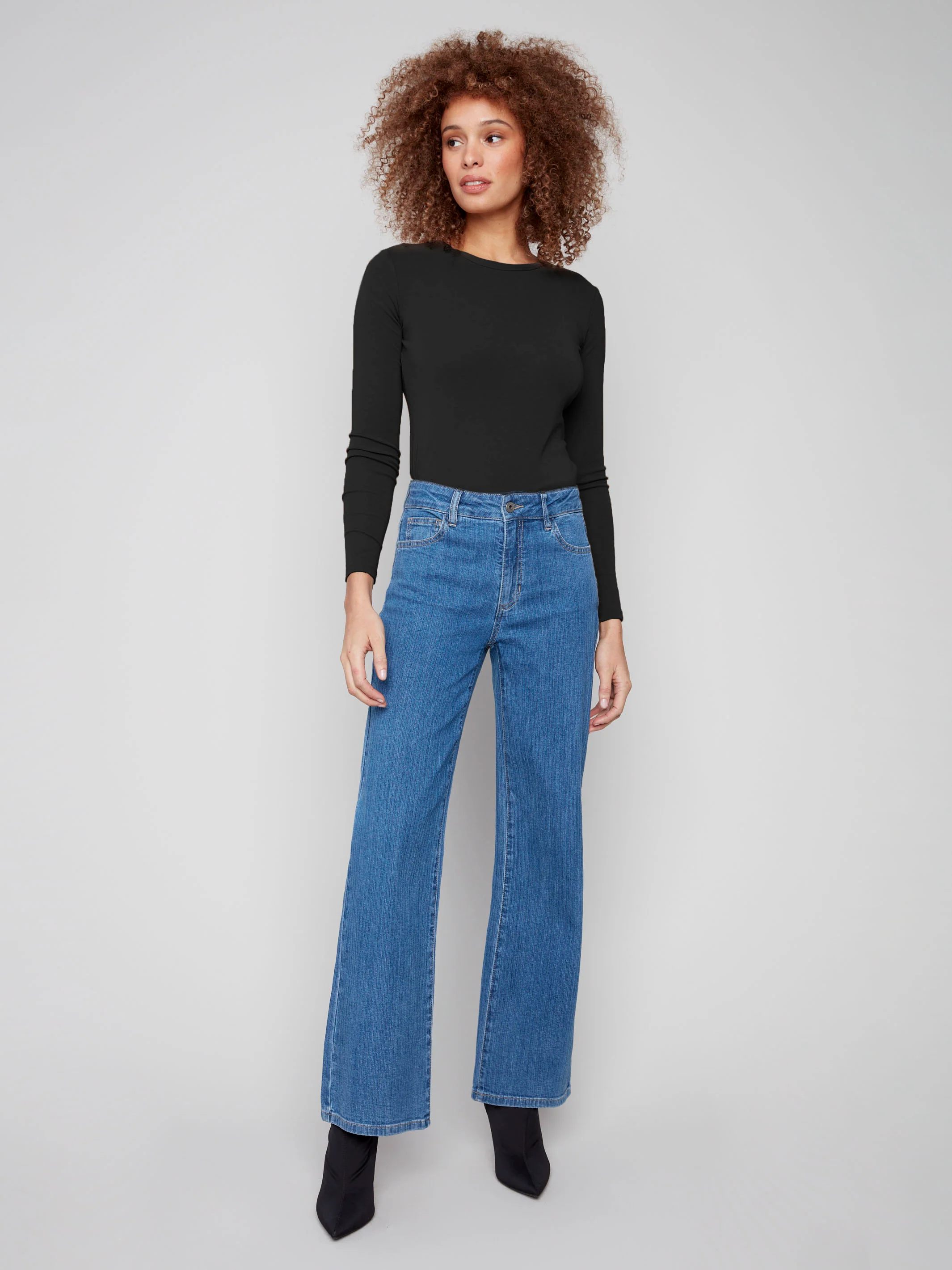 Wide Leg Corduroy Jeans - Stripes - Image 4