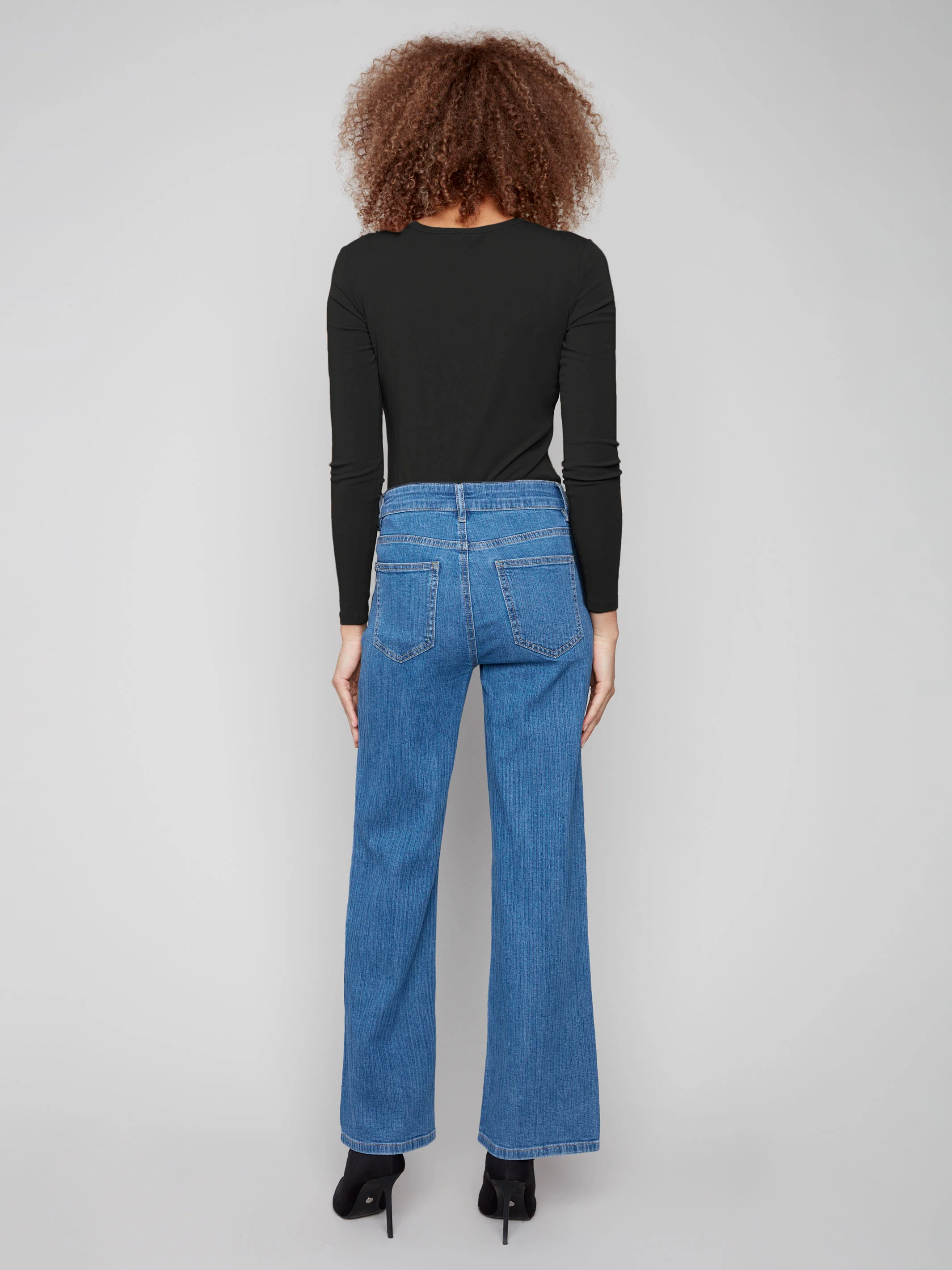 Wide Leg Corduroy Jeans - Stripes - Image 5